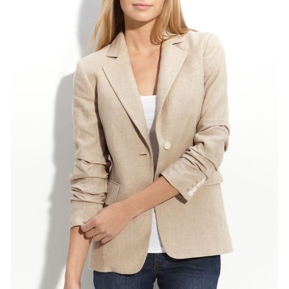 find Womens Fitted Linen Blazer Brand